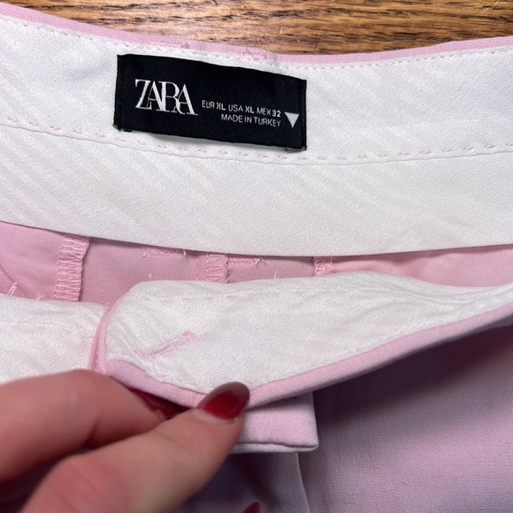 Zara Pink Glam Careewear Wide Leg High Rise Trousers CC - Picture 3 of 4